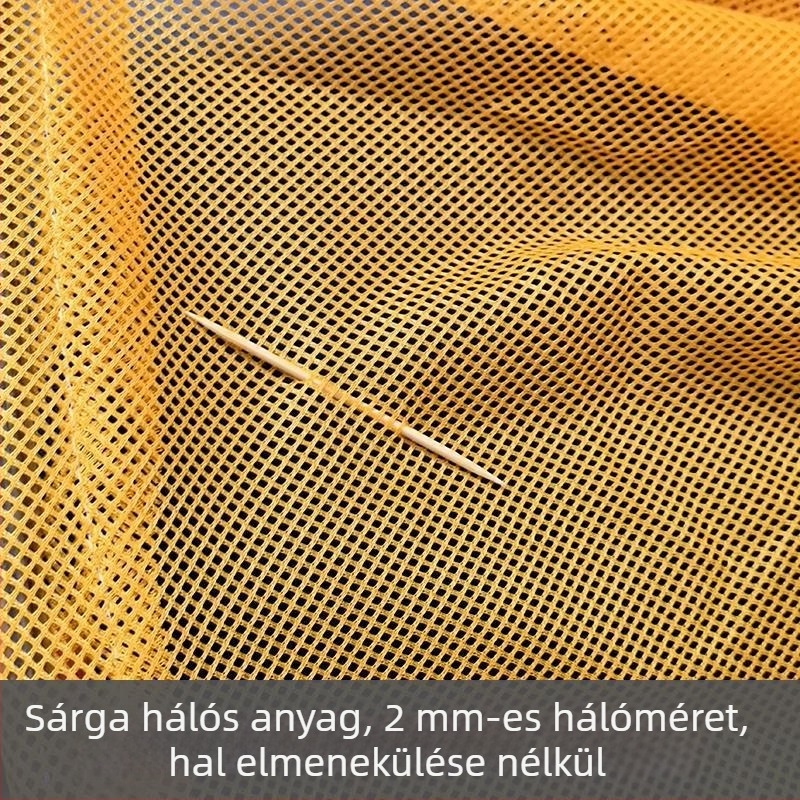 Fa nyelű halászháló, kis szemnyílású akvakultúrához (anyag: fa)