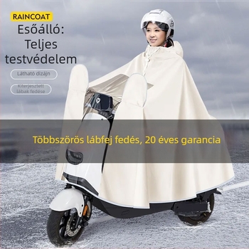 Motorkerékpár/Elektromos jármű esőponcsó – vastag Oxford anyag, PU bevonat, két felnőtt számára