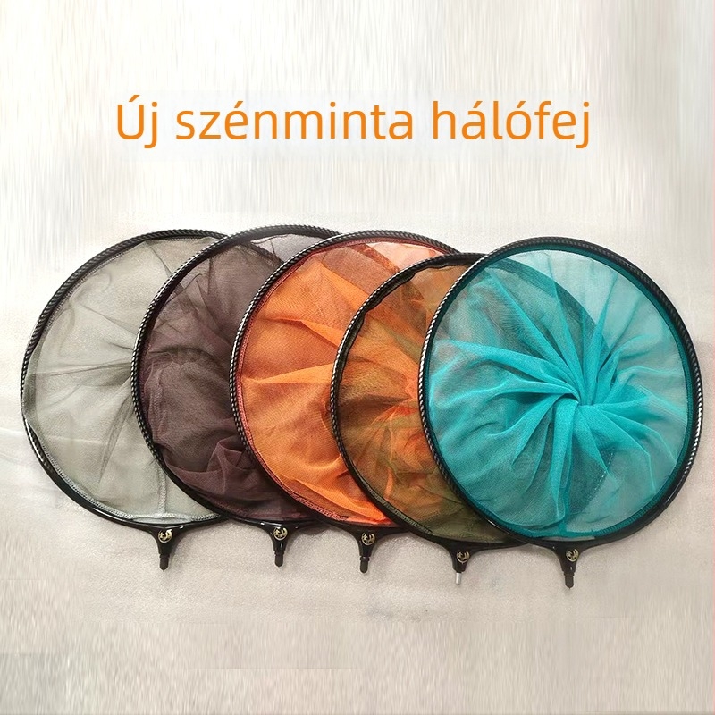 Szénszálas halászháló fej – gyorsan száradó, ultrakönnyű, anti-akaszkodás, cserélhető hálóval