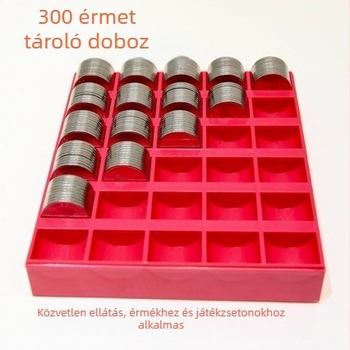 Érmetároló doboz játékermékhez, érmegyűjtő és számoló tálca, asztali rendező
