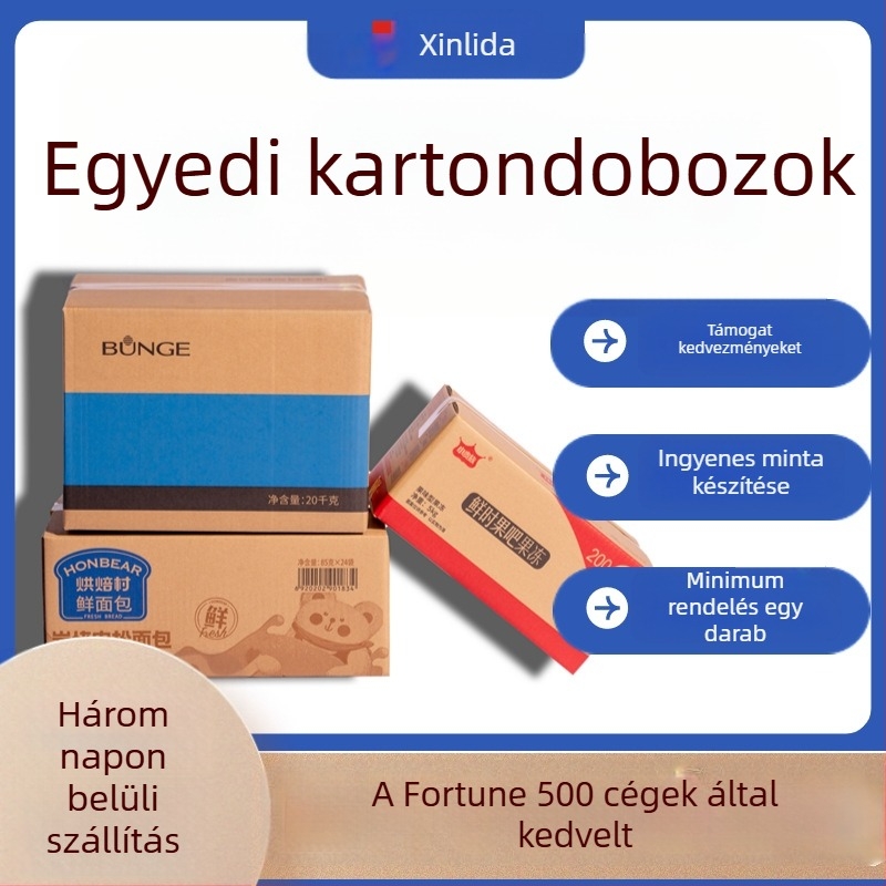 Egyedi hullámkarton Kraft doboz, 3 vastagság, standard doboz; logisztikai és élelmiszer csomagoláshoz