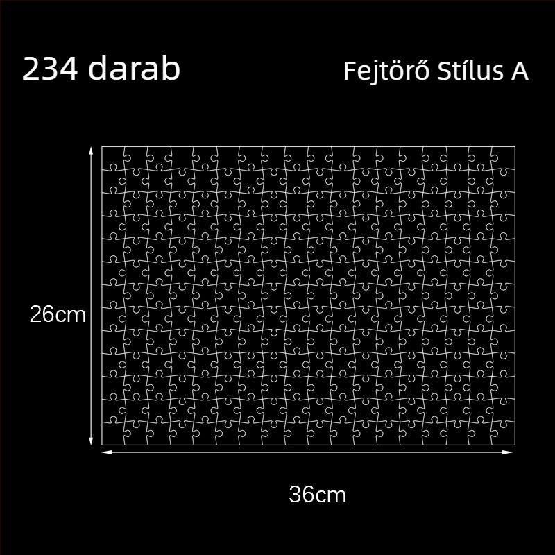 Átlátszó akril 3D puzzle, 49 darab, DIY összeállításhoz
