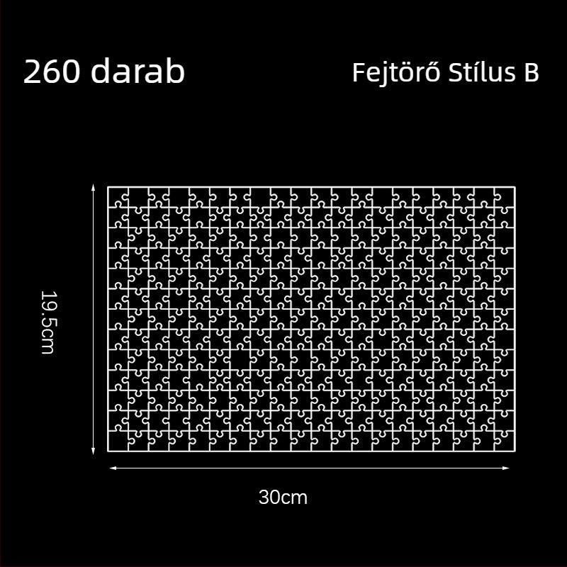 Átlátszó akril 3D puzzle, 49 darab, DIY összeállításhoz