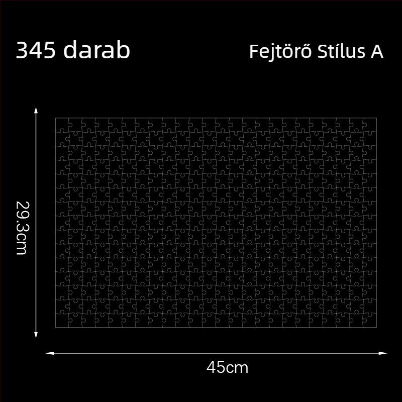 Átlátszó akril 3D puzzle, 49 darab, DIY összeállításhoz