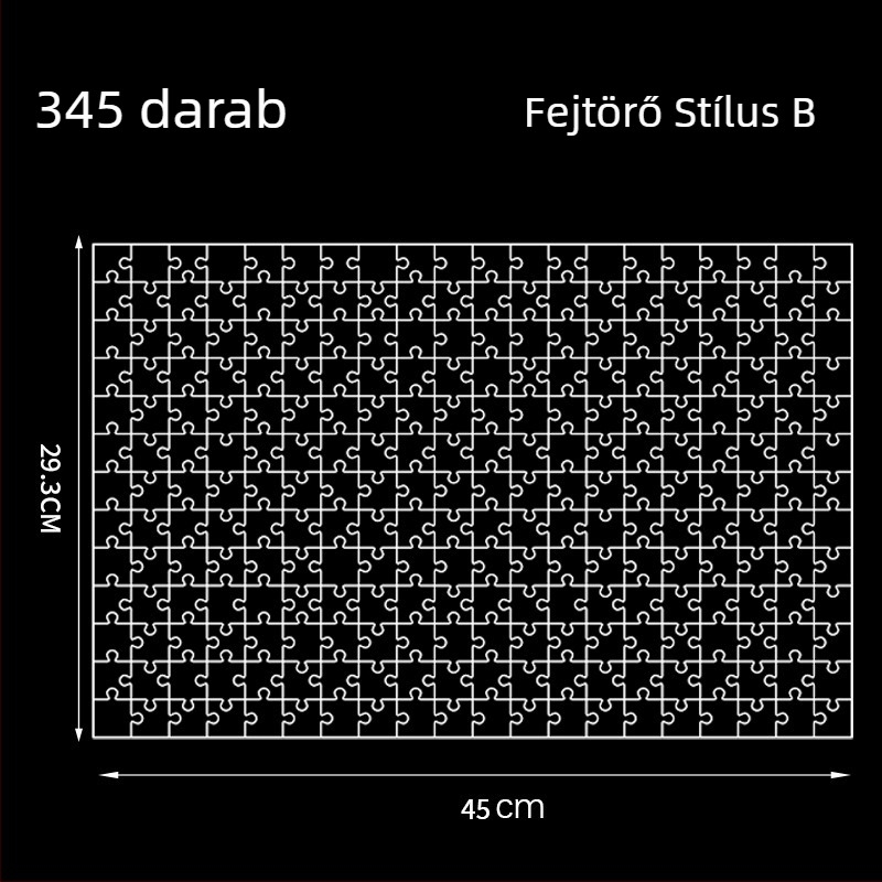 Átlátszó akril 3D puzzle, 49 darab, DIY összeállításhoz