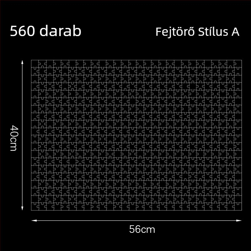 Átlátszó akril 3D puzzle, 49 darab, DIY összeállításhoz