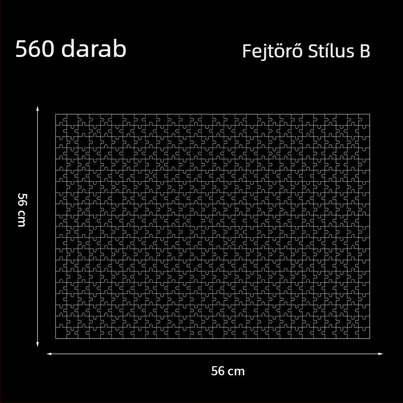 Átlátszó akril 3D puzzle, 49 darab, DIY összeállításhoz