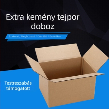 Karton doboz, öt rétegű hullámkarton, 6 mm vastagság, nettó tömeg 0,2 kg, 230 gsm, lyukasztott kivágás