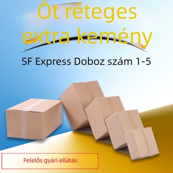 Öt rétegű, extrán merev négyszögletes kartondoboz hullámkartonból, 7 mm vastagság, 230 GSM