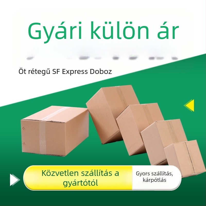 Öt rétegű, extrán merev négyszögletes kartondoboz hullámkartonból, 7 mm vastagság, 230 GSM