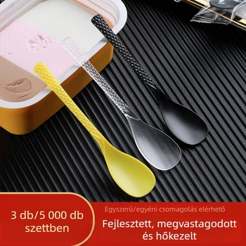 Egyszer használatos hosszú nyelű keverőkanál — műanyag, felnőtteknek, modern minimalist design, egyszínű mintázat, márka Kuaishengda