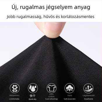 Férfi ujjatlan edzőfelső — tej selyem anyag, csíkos mintázat, lazA szabás, lélegző, nyárra