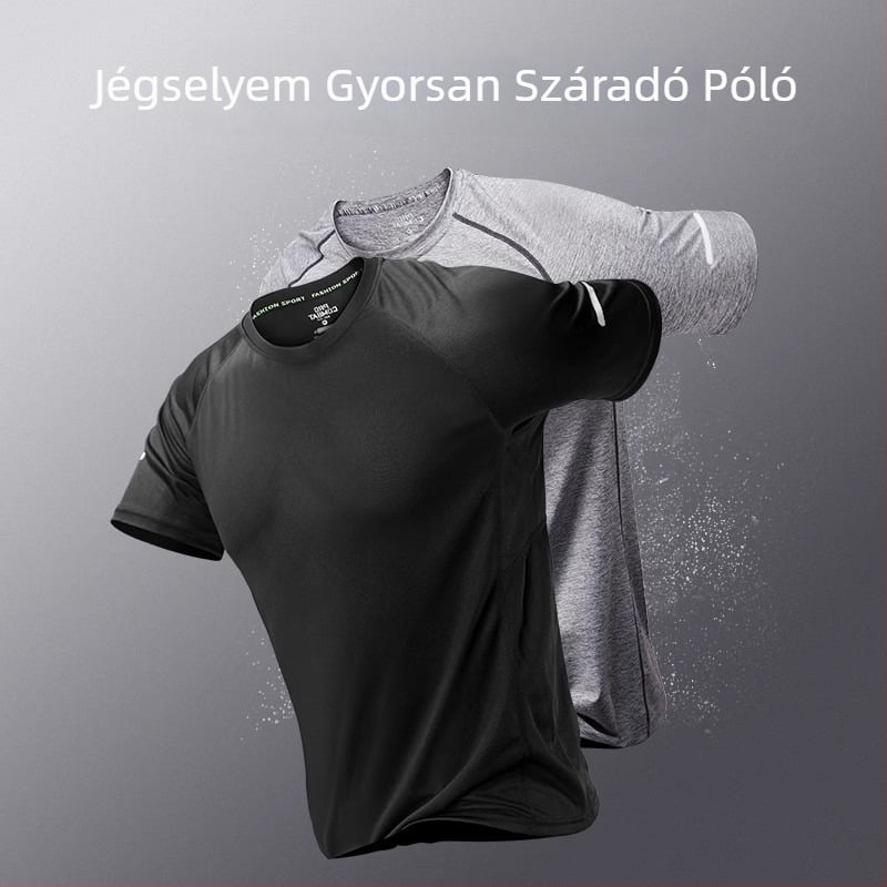 Férfi ujjatlan edzőfelső — tej selyem anyag, csíkos mintázat, lazA szabás, lélegző, nyárra