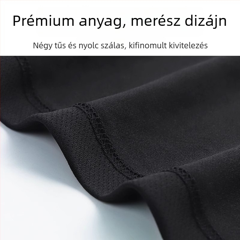 Férfi ujjatlan edzőfelső — tej selyem anyag, csíkos mintázat, lazA szabás, lélegző, nyárra
