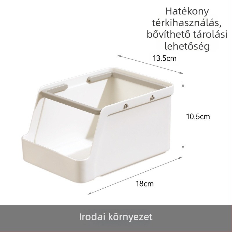 Asztali tároló kozmetikumokhoz — többszintes, stackelhető, kozmetikumokhoz, teához és nassolnivalókhoz; anyagok: PP és HIPS