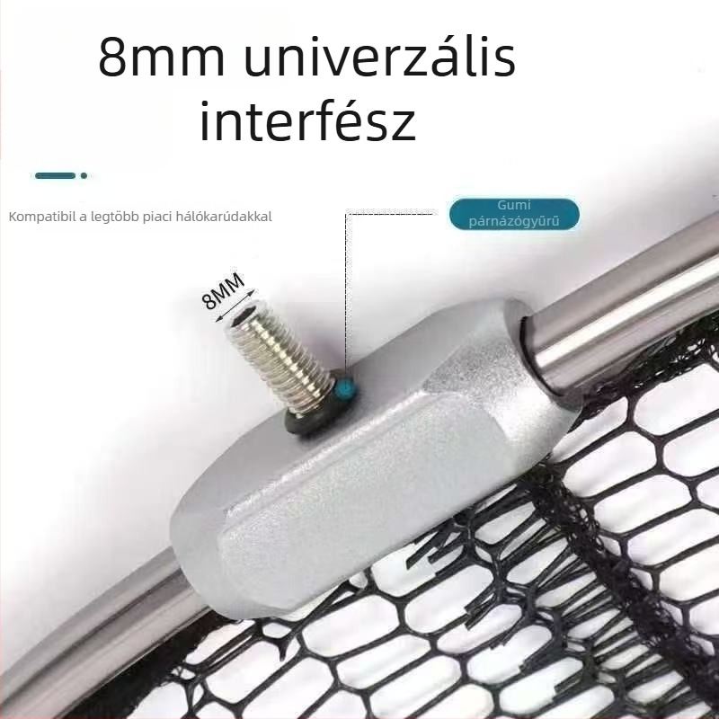 Nagyhalakra tervezett horgász hálókészlet — Anti-Snag, vastított hálófej, ultra könnyű; háló anyaga: Nano ragasztó