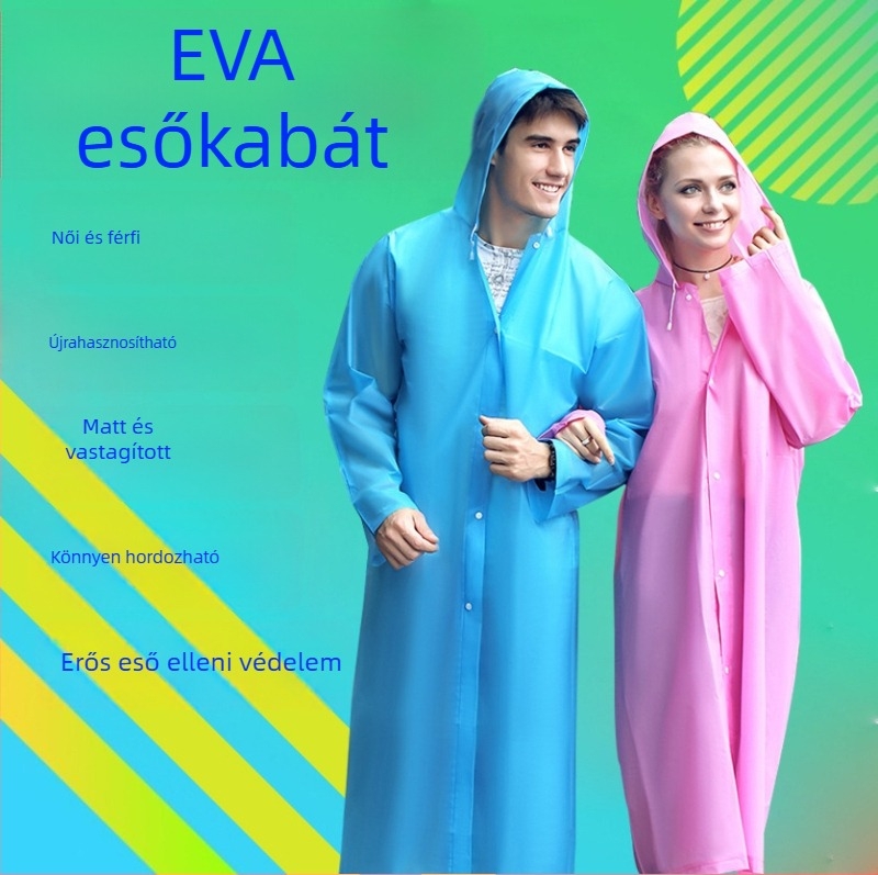 Egy darab EVA esőponcho túrázáshoz, újrahasználható, anyagvastagság 18