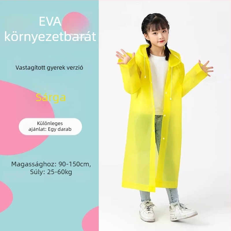 Egy darab EVA esőponcho túrázáshoz, újrahasználható, anyagvastagság 18