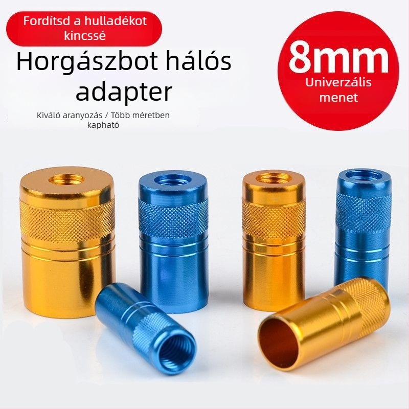 8 mm-es horgászbot adapter – DIY csavaros csatlakozó saját készítésű halászhálóhoz