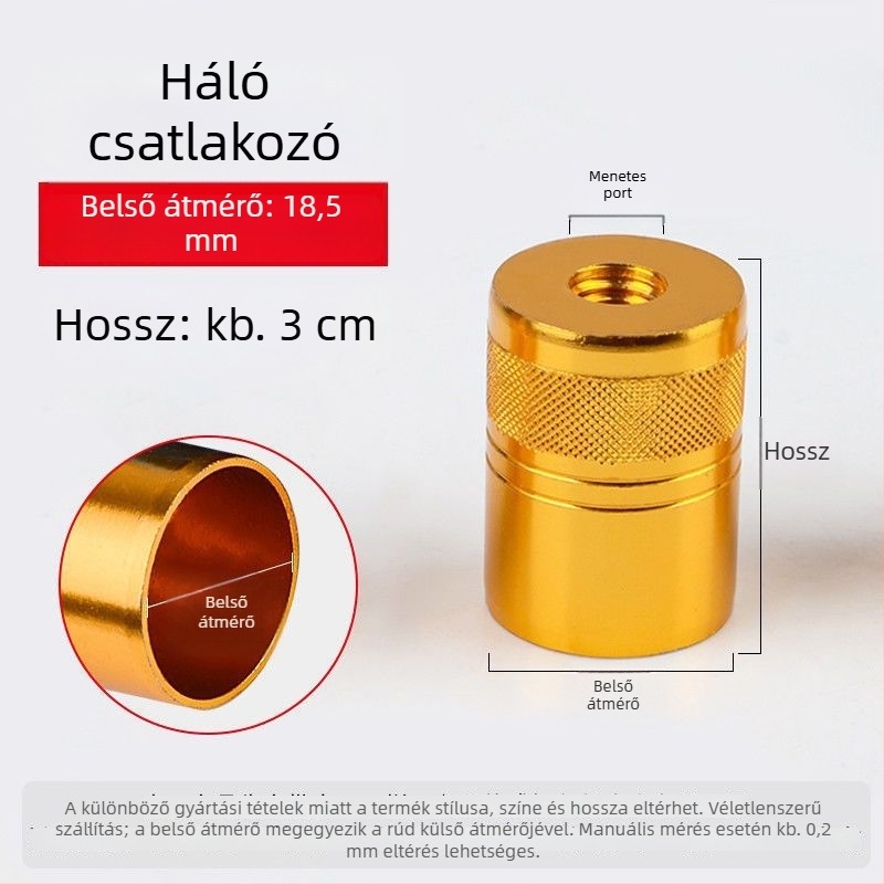 8 mm-es horgászbot adapter – DIY csavaros csatlakozó saját készítésű halászhálóhoz