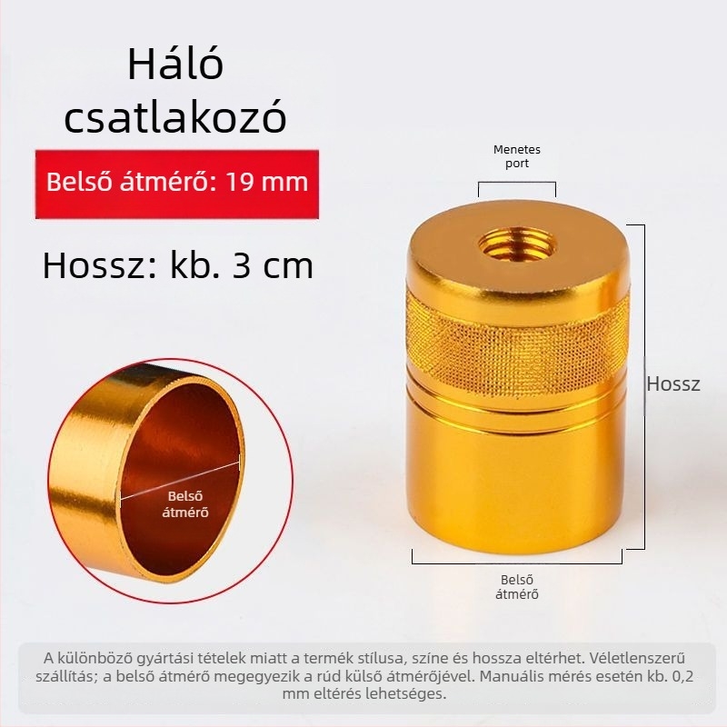 8 mm-es horgászbot adapter – DIY csavaros csatlakozó saját készítésű halászhálóhoz