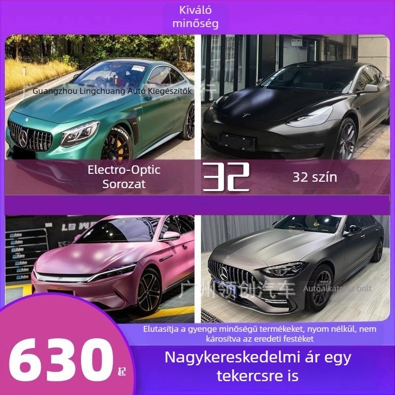 Autó karosszéria színváltó film, PVC anyag, Capino aljzat, Electro-Optic sorozat, univerzális illesztés