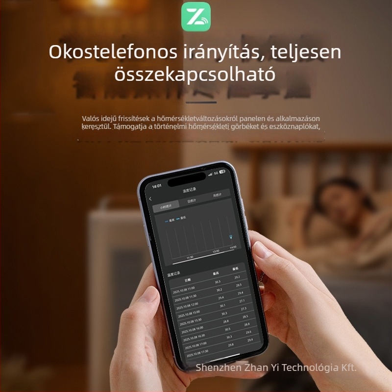 Beépített digitális WiFi termosztát fűtés-hűtéshez - ipari fagyasztó hőmérséklet-vezérlő kapcsoló, panelbe szerelve, 110-220V