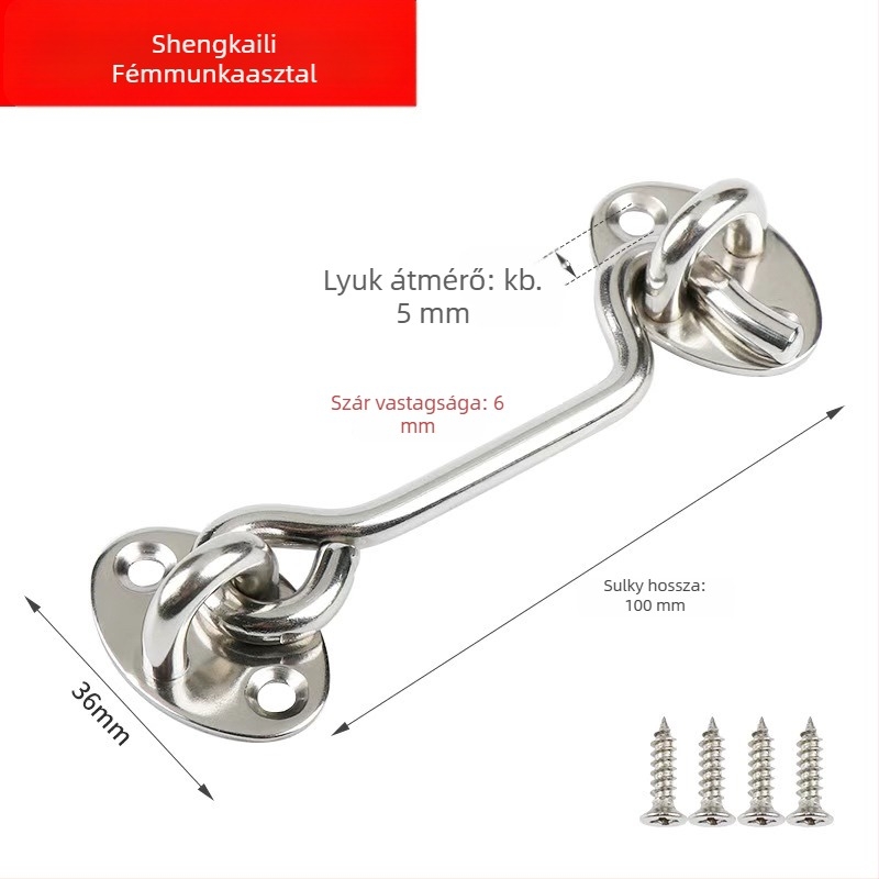 A- alakú ablakzár, rozsdamentes acélból, elektroplat bevonattal, 009 modell