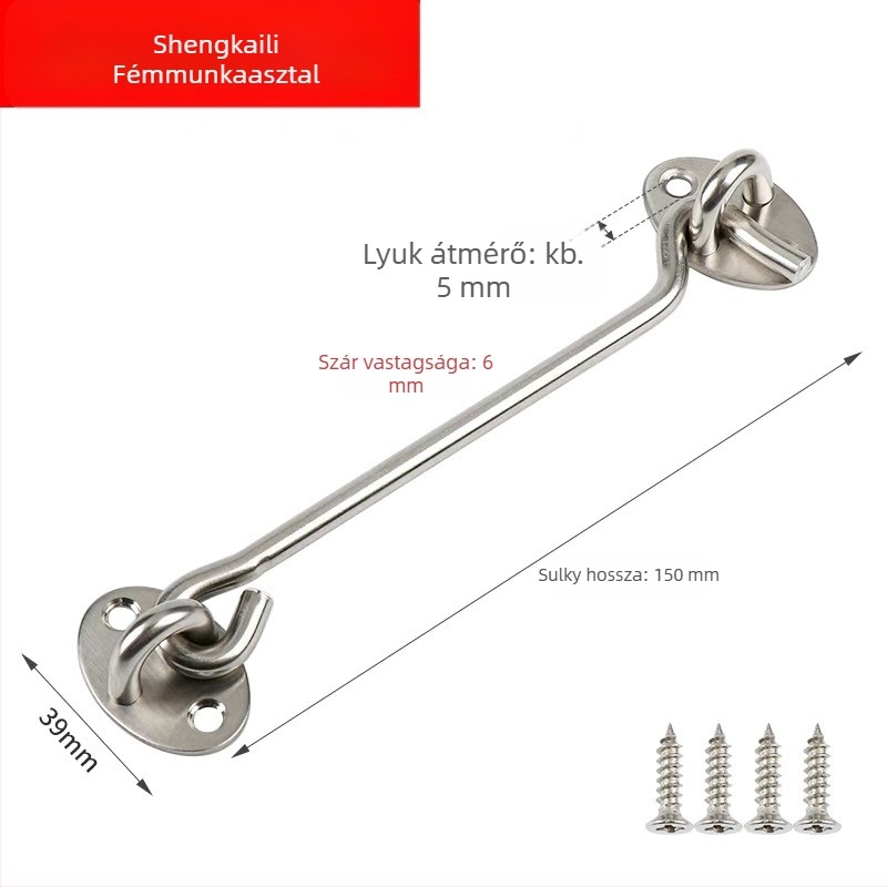 A- alakú ablakzár, rozsdamentes acélból, elektroplat bevonattal, 009 modell
