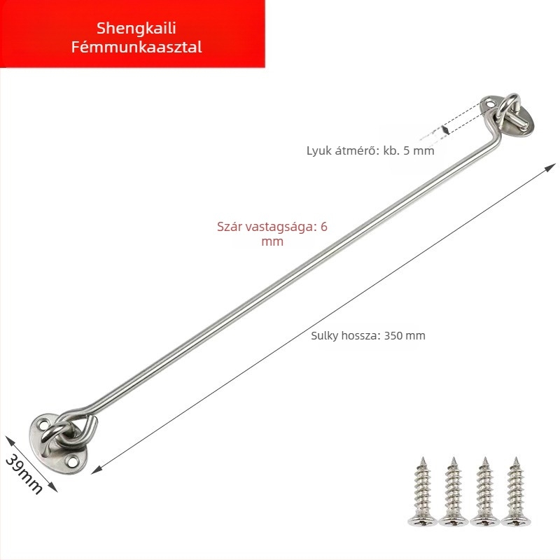 A- alakú ablakzár, rozsdamentes acélból, elektroplat bevonattal, 009 modell