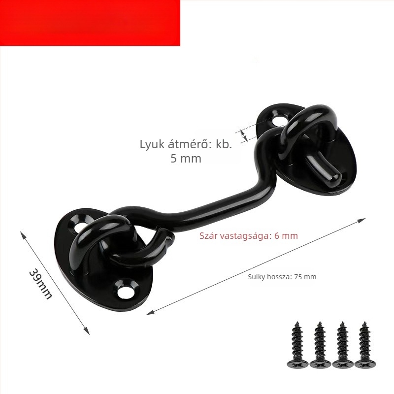 A- alakú ablakzár, rozsdamentes acélból, elektroplat bevonattal, 009 modell