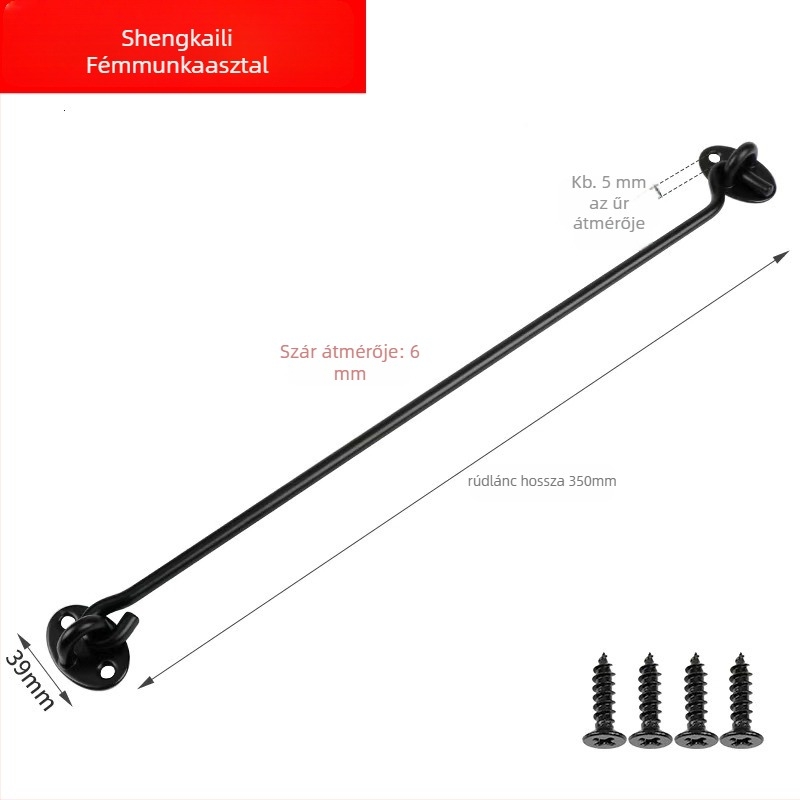 A- alakú ablakzár, rozsdamentes acélból, elektroplat bevonattal, 009 modell