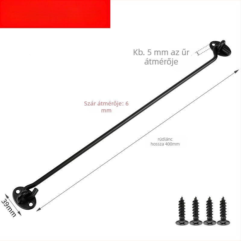 A- alakú ablakzár, rozsdamentes acélból, elektroplat bevonattal, 009 modell