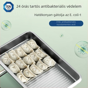 316 rozsdamentes acélból készült gombóc doboz, egyszerű kialakítás, engedélyezett magánmárka, fagyasztóhoz