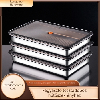 Rozsdamentes acélból készült hűtő dumpling tároló doboz – friss élelmiszer megőrzése és gyorsfagyasztás