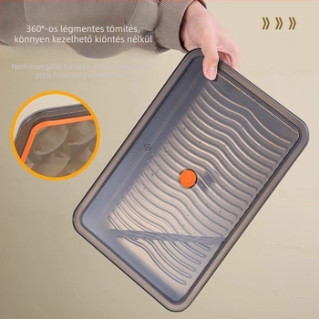 Extra vastag 304 rozsdamentes acél dumpling tároló doboz — élelmiszer-minőségű tároló hűtőszekrénybe