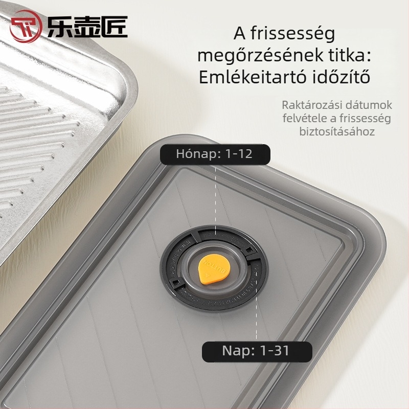 Tiszta titán gombóc tálca – Többszintes tároló doboz fagyasztáshoz és hűtéshez