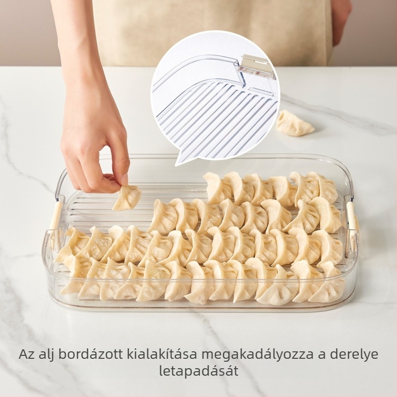 Élelmiszer-minőségű gombóc tároló doboz, hűtő/fagyasztó tálca, gombócok és hús porcionálása és csomagolása, sűrített megőrzés