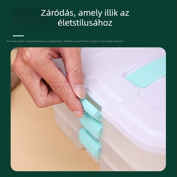 Dumplings tároló doboz, többrétegű, élelmiszer-minőségű műanyagból, fagyasztó és hűtő kompatibilis, modern minimalista dizájn
