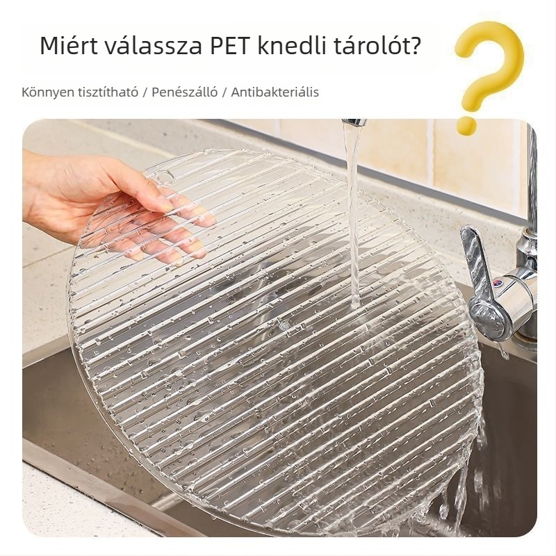 Gombóc tál fedő alátét - élelmiszer-biztonságos, átlátható, kerek, egyszerű stílus