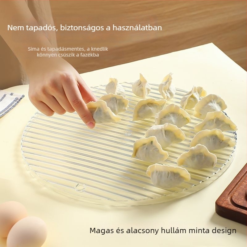 Gombóc tál fedő alátét - élelmiszer-biztonságos, átlátható, kerek, egyszerű stílus