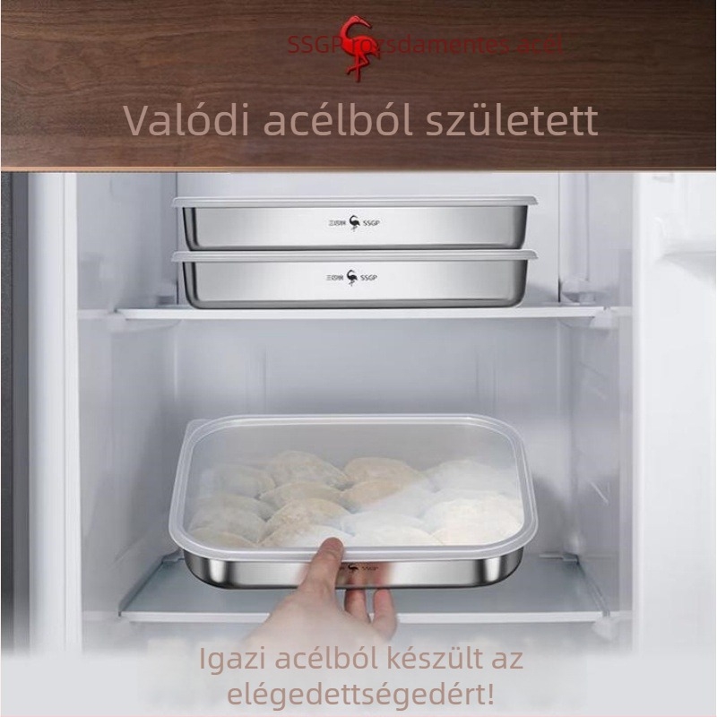 Gombóc fagyasztó doboz, élelmiszer-minőségű 316 rozsdamentes acél, THGJ-014, egyszerű stílus