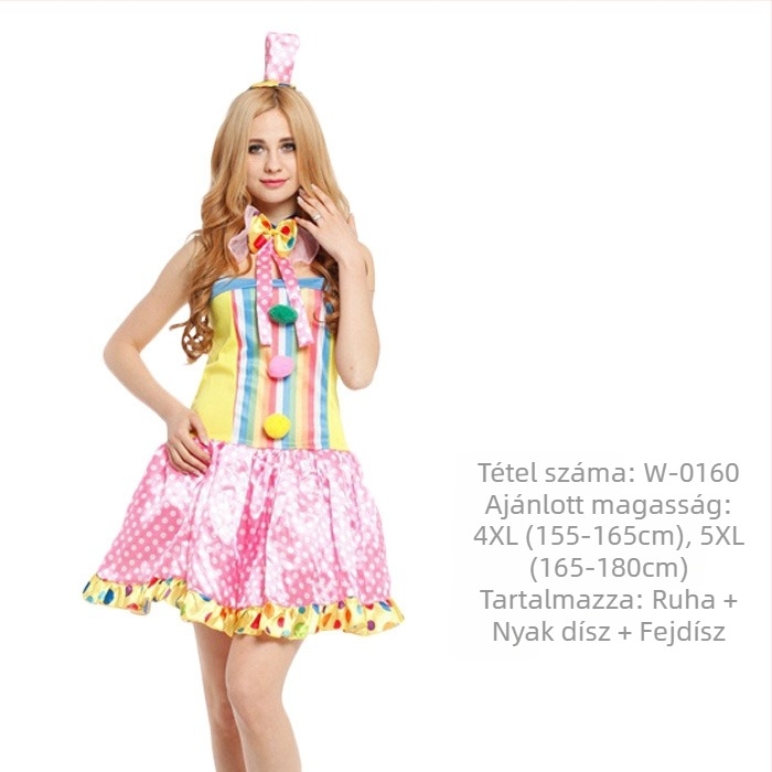 Felnőtt bohóc ruha színpadi előadásra, Starshine, poliészter 95%+