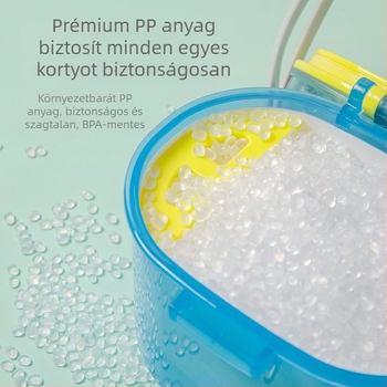 Hordozható tejpor tároló babák számára zárt fedéllel, nedvességálló és felosztott rekeszekkel – 0–3 évig ajánlott