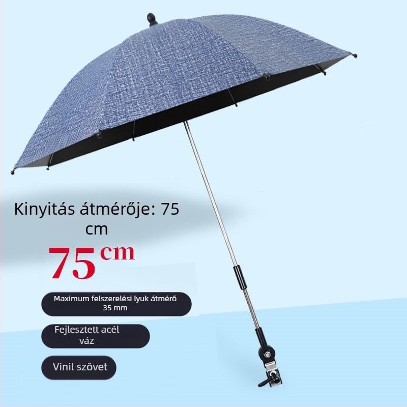 BANANA HT Babakocsira való napernyő UPF50+, 8 acél borda, 190T szövet, kézi nyitás, hosszú fogantyú