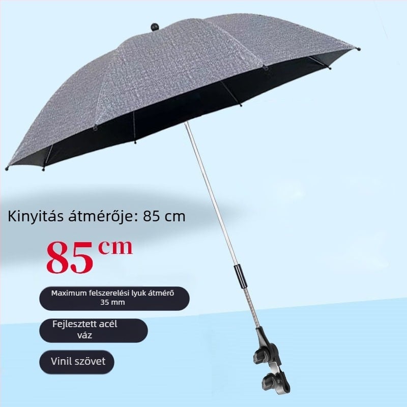 BANANA HT Babakocsira való napernyő UPF50+, 8 acél borda, 190T szövet, kézi nyitás, hosszú fogantyú