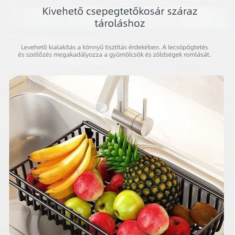 Padlón álló többrétegű edénytartó állvány, mobil kocsi zöldség- és nassolnivaló kosárral, szénacélból