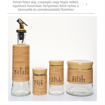 Üveges fűszeres üvegkészlet nedvességálló – szilárd fűszerekhez kompatibilis, 8/10/11 darabos készletváltozatok, testreszabható logó, modern minimalista stílus