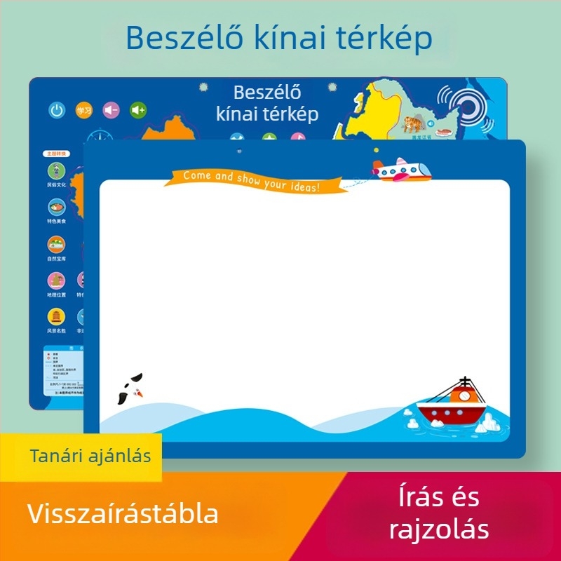 Mágneses kínai térkép rejtvény - sí puzzle, EVA anyag, 7-14 éveseknek, földrajzi nevelés játék