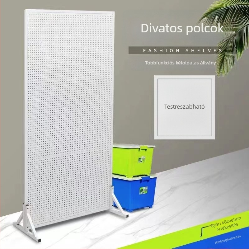 Padlón álló perforált pegboard tároló állvány telefonkiegészítők, ékszerek és szerszámok számára